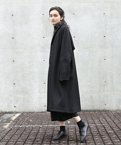 suzuki takayukiスズキタカユキtailored-collar coat[A201-22/black]:i