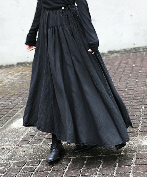 suzuki takayuki スズキタカユキ long skirt[A201-27/black]