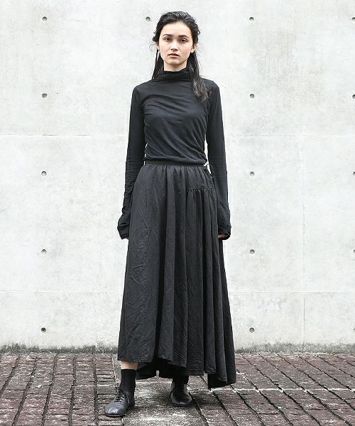 suzuki takayuki スズキタカユキ long skirt[A201-27/black]