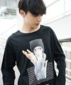 chloma.ロングスリーブTシャツ“connect”[19AUT3/ブラック,ベビーブルー]