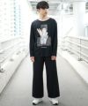 chloma.ロングスリーブTシャツ“connect”[19AUT3/ブラック,ベビーブルー]