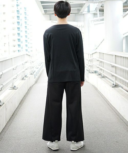 chloma.ロングスリーブTシャツ“connect”[19AUT3/ブラック,ベビーブルー]