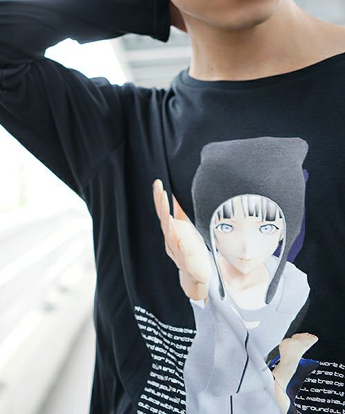 chloma.ロングスリーブTシャツ“connect”[19AUT3/ブラック,ベビーブルー]