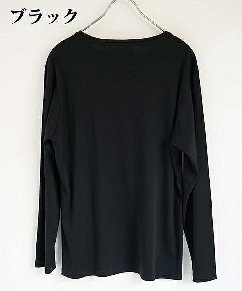 chloma.ロングスリーブTシャツ“connect”[19AUT3/ブラック,ベビーブルー]