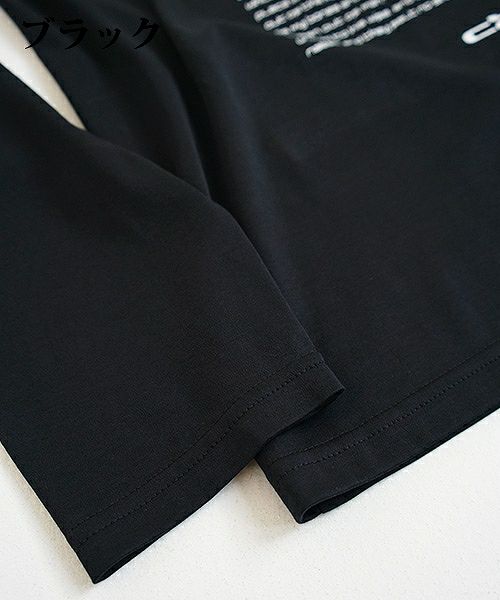 chloma.ロングスリーブTシャツ“connect”[19AUT3/ブラック,ベビーブルー]