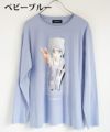 chloma.ロングスリーブTシャツ“connect”[19AUT3/ブラック,ベビーブルー]