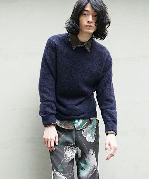 ohta.navy mohair knit[kn-00N]