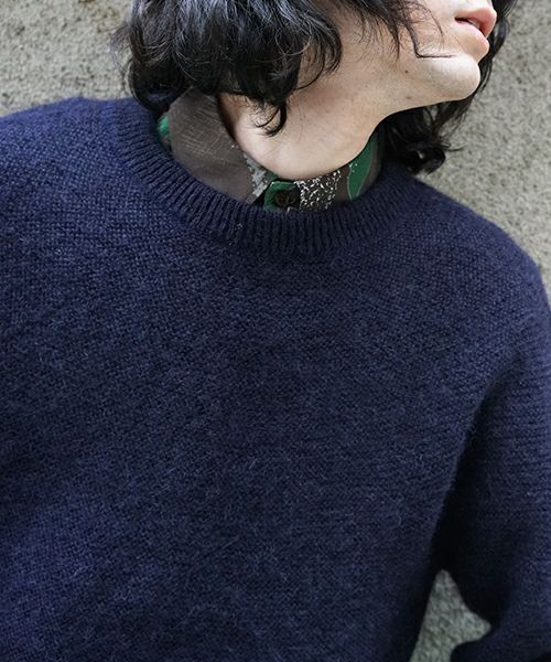 ohta.navy mohair knit[kn-00N]