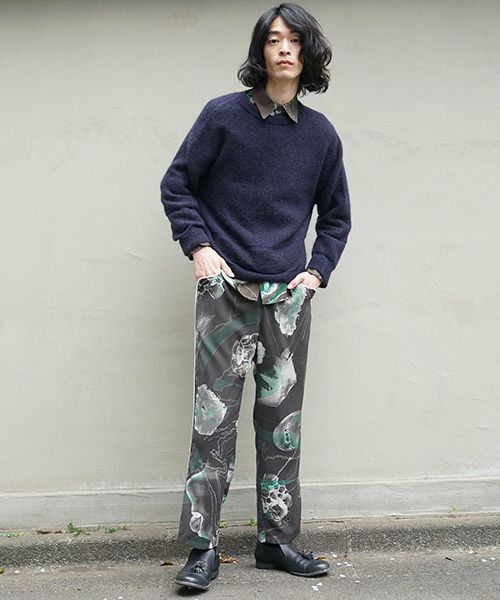 ohta.navy mohair knit[kn-00N]