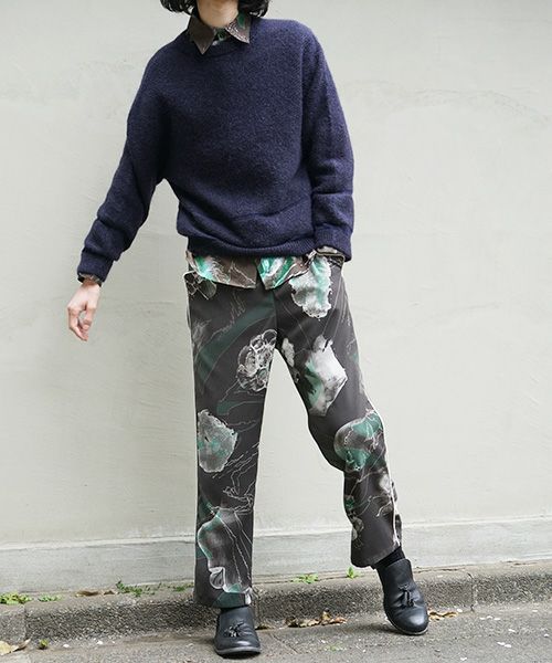 ohta.navy mohair knit[kn-00N]