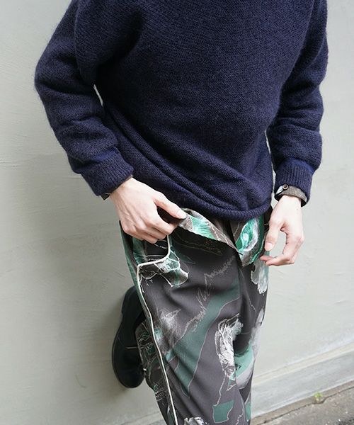 ohta.navy mohair knit[kn-00N]