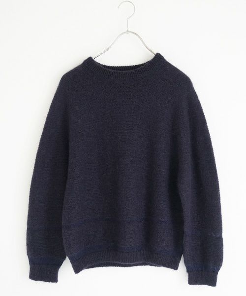 ohta.navy mohair knit[kn-00N]