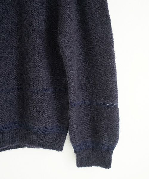 ohta.navy mohair knit[kn-00N]