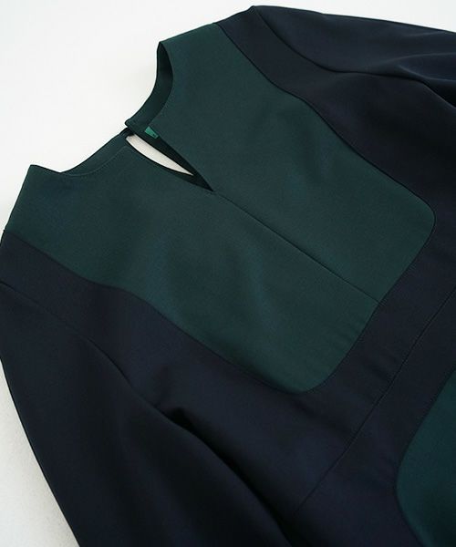ohta.green navy dress[op-14G]