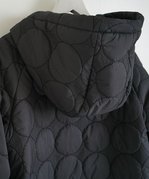 Mochi モチ quilted hood coat[ma9-co-01/black・khaki]