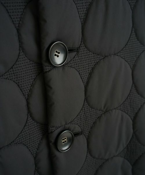 Mochi モチ quilted hood coat[ma9-co-01/black・khaki]
