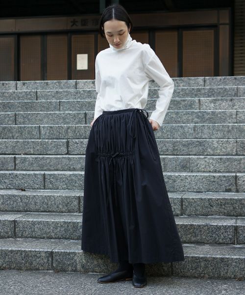 Mochi モチ gather long skirt [ma9-sk-01]