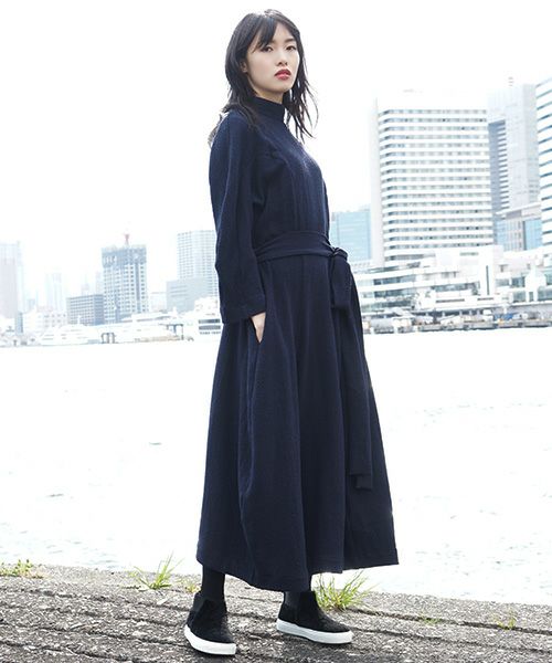 HENRIK VIBSKOV.DRESS[NAVY BLACK CHECK]_