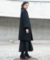 SWANLAKE.ワイドネックカラーコート [CO-1209/Black]