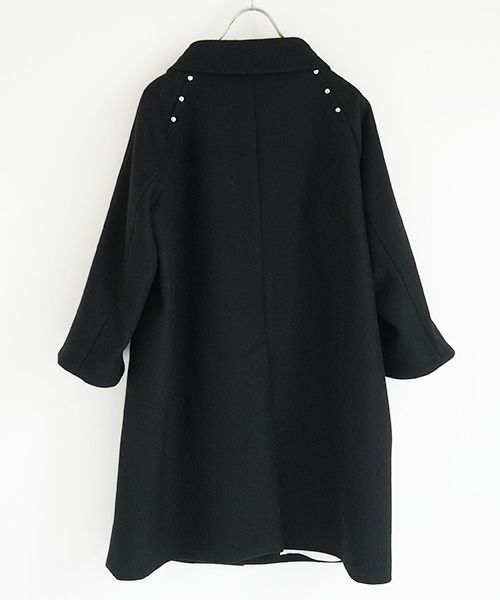SWANLAKE.ワイドネックカラーコート [CO-1209/Black]