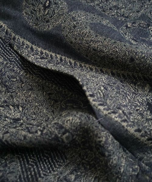 YANTOR Paisley Jacquard Wool Fall Jacket[Y194JK04/NAVY]