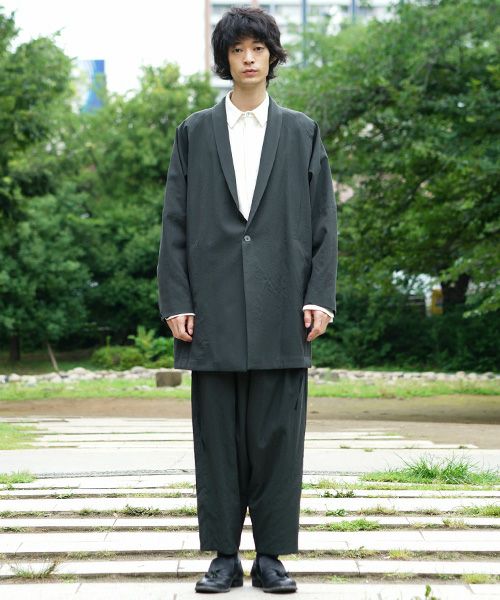 YANTOR.Wash Wool Fall Jacket[Y194JK05/GREEN]