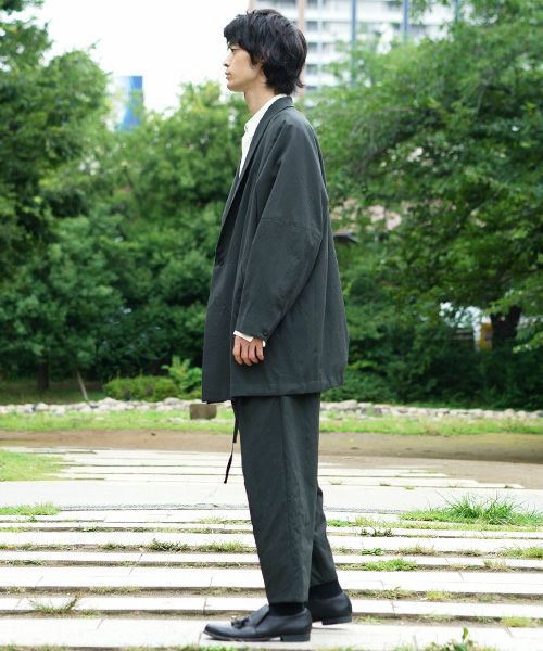 YANTOR Wash Wool Fall Jacket[Y194JK05/GREEN]