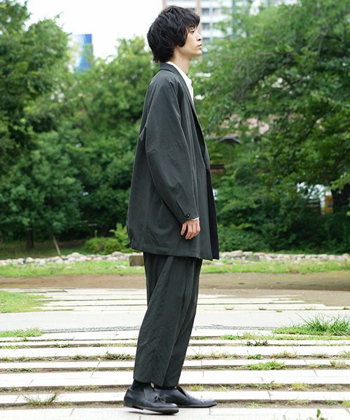 YANTOR.Wash Wool Fall Jacket[Y194JK05/GREEN]