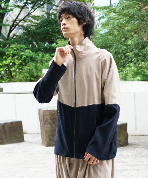 YANTOR Suede Track Suit[Y194JS01/BEIGE×NAVY]