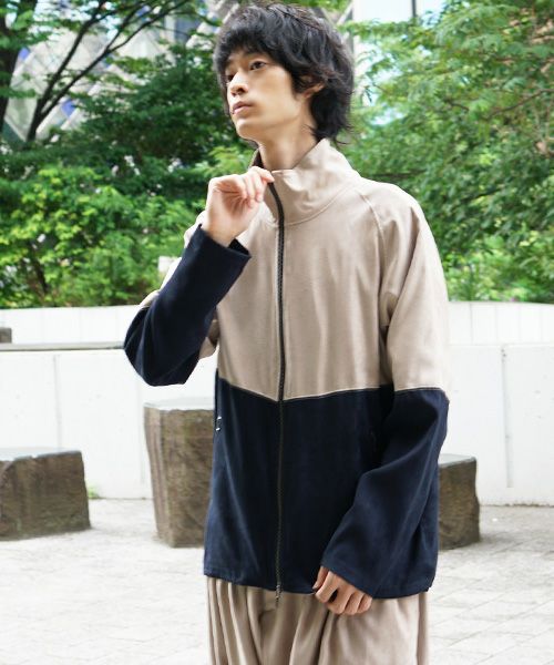 YANTOR.Suede Track Suit[Y194JS01/BEIGE×NAVY]
