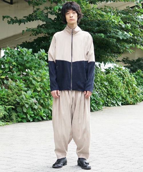 YANTOR.Suede Track Suit[Y194JS01/BEIGE×NAVY]