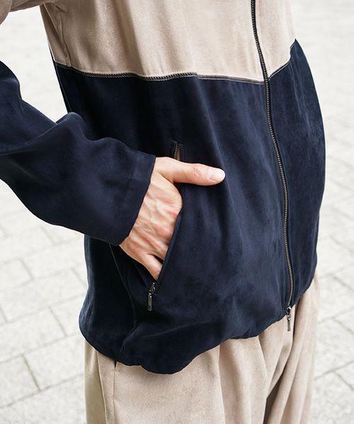 YANTOR.Suede Track Suit[Y194JS01/BEIGE×NAVY]