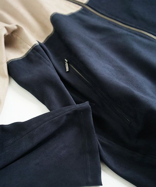 YANTOR.Suede Track Suit[Y194JS01/BEIGE×NAVY]