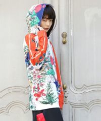 AHCAHCUM あちゃちゅむ.フラワーラインパーカー