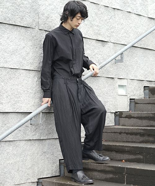 suzuki takayuki, スズキタカユキ, wide legged pants[S202-18/black]