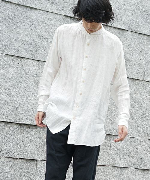 suzuki takayuki スズキタカユキ one-piece shawl-collar shirt[S203