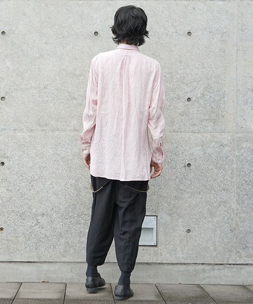 suzuki takayuki.スズキタカユキ.one-piece shawl-collar shirt[S203-09/pink]