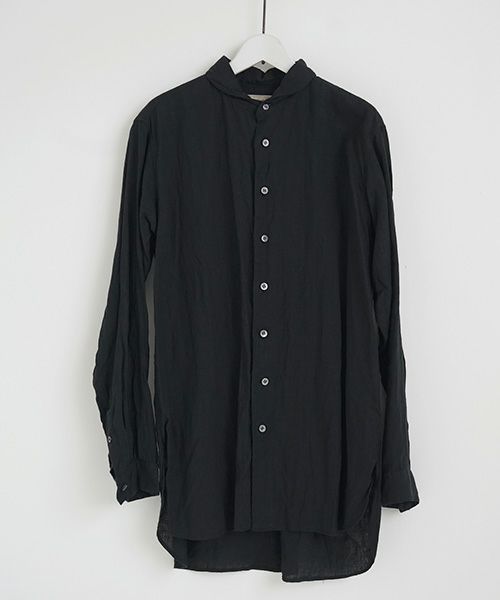 suzuki takayuki.スズキタカユキ.one-piece shawl-collar shirt[S203-09/black]