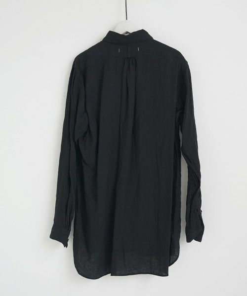 suzuki takayuki.スズキタカユキ.one-piece shawl-collar shirt[S203-09/black]