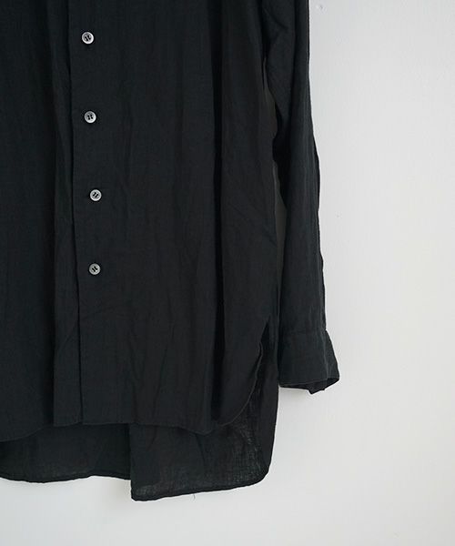 suzuki takayuki.スズキタカユキ.one-piece shawl-collar shirt[S203-09/black]