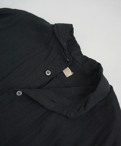 suzuki takayuki.スズキタカユキ.one-piece shawl-collar shirt[S203-09/black]