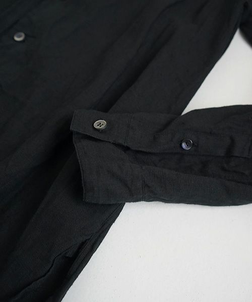 suzuki takayuki.スズキタカユキ.one-piece shawl-collar shirt[S203-09/black]