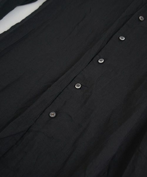 suzuki takayuki.スズキタカユキ.one-piece shawl-collar shirt[S203-09/black]