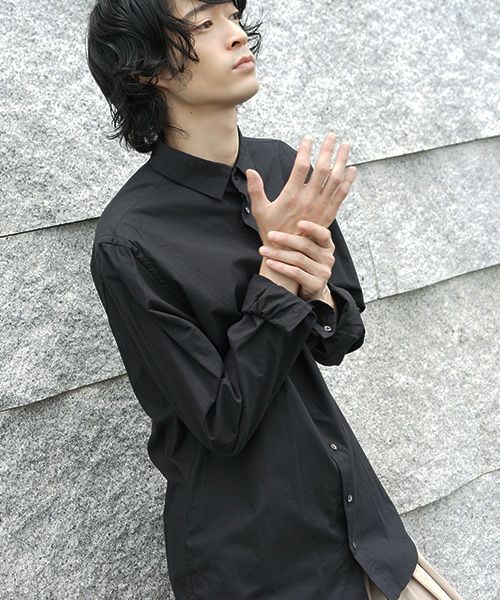suzuki takayuki.スズキタカユキ.dress shirt[T003-01/black]