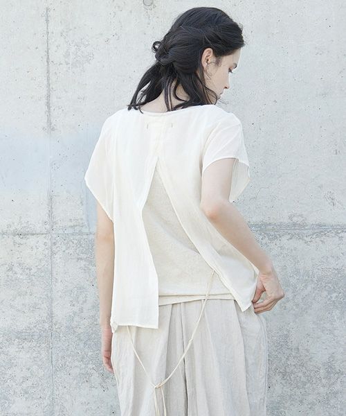 suzuki takayuki スズキタカユキ layered t-shirt i[S201-01/beige]