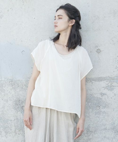 suzuki takayuki スズキタカユキ layered t-shirt i[S201-01/beige]