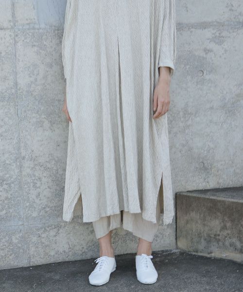 suzuki takayuki.スズキタカユキ.peasant dress ii[S201-20/nude stripe]