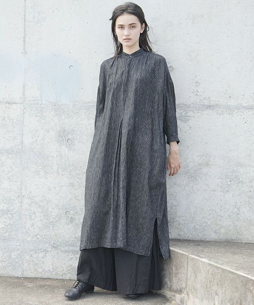 suzuki takayuki.スズキタカユキ.peasant dress ii[S201-20/black stripe]
