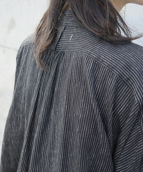 suzuki takayuki.スズキタカユキ.peasant dress ii[S201-20/black stripe]