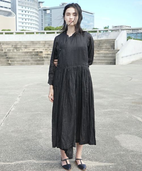 suzuki takayuki スズキタカユキ peasant dress Ⅰ [S241-25/black 